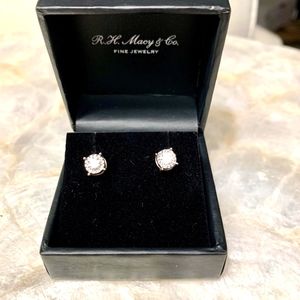NWT Diamond Stud Earrings (1 ct. t.w.) in 14k White Gold